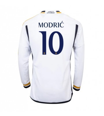 Real Madrid Luka Modric #10 Replica Home Stadium Shirt 2023-24 Long Sleeve